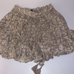 aakaa brown floral skirt